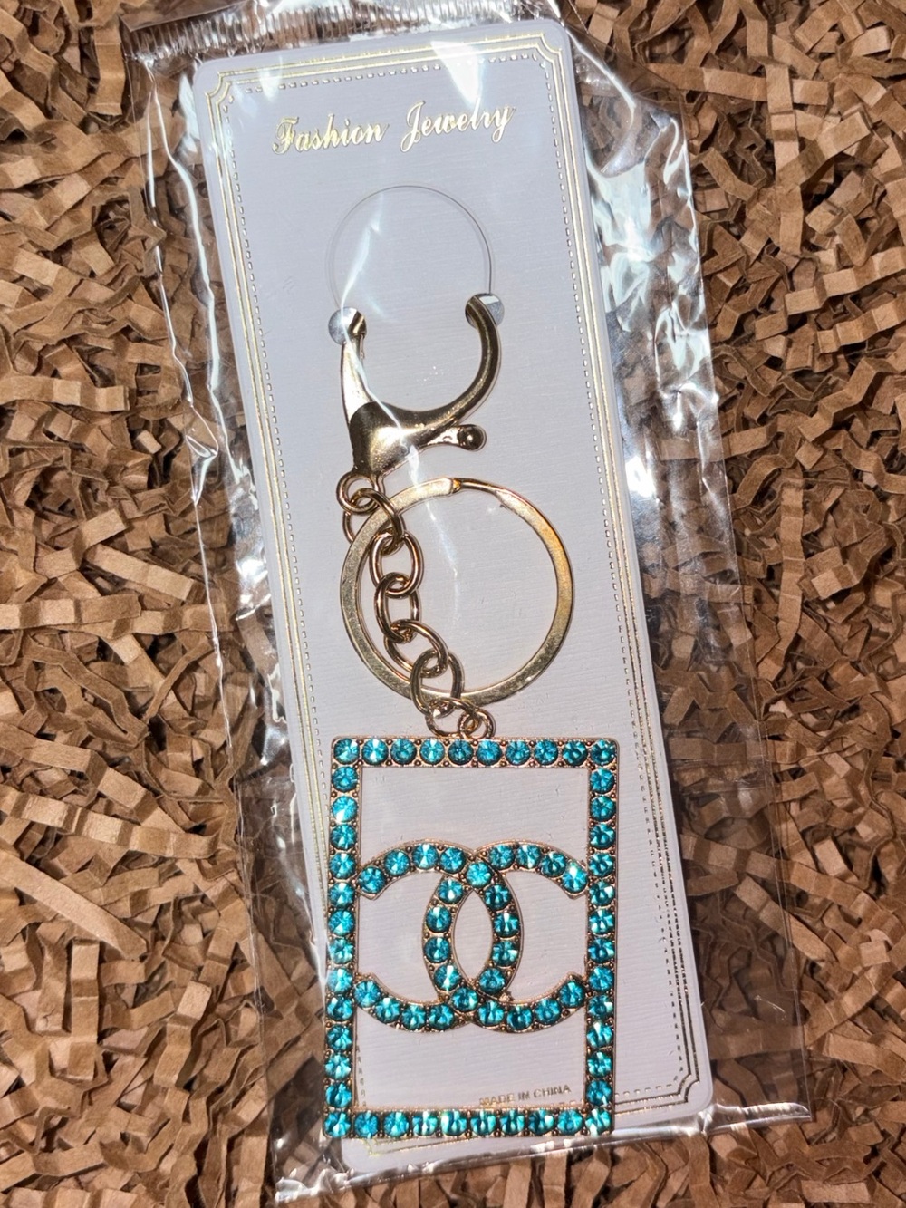 Fashion MK Rhinestone Keychain - Picture 2 of 2